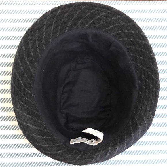 1989 Place Gray Striped Fedora Hat   B123 - Picture 10 of 10